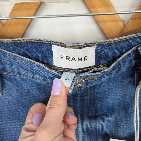 Frame Midaxi Del Amor Midi Maxi Denim Dark Wash Jean Skirt - 31 - Picture 4 of 8